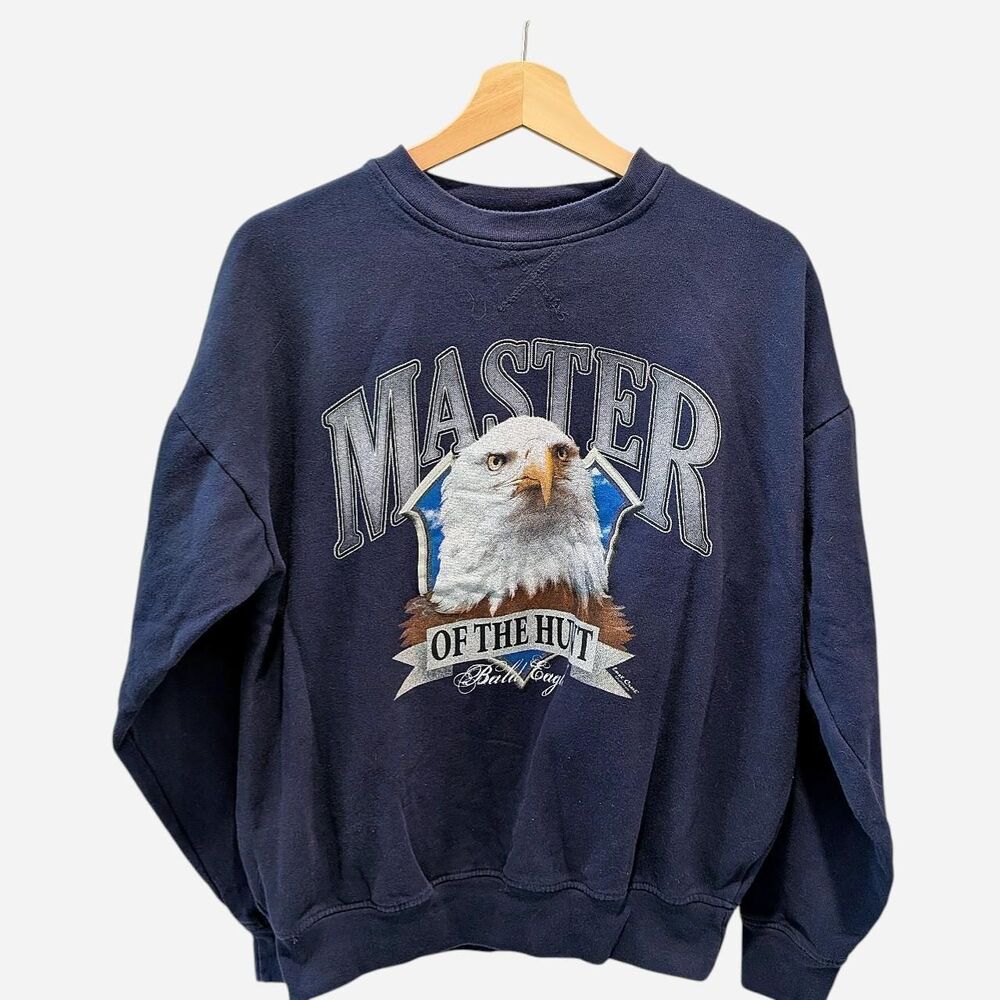 Vintage Lost Creek "Master of the Hunt" Bald Eagle Graphic Sweatshirt Gorpcore